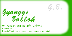gyongyi bollok business card