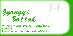 gyongyi bollok business card